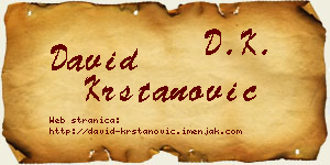 David Krstanović vizit kartica